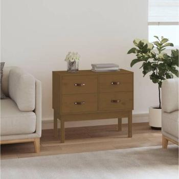 Mueble Consola de Madera Maciza de Pino Marrón Miel 90x40x78 cm