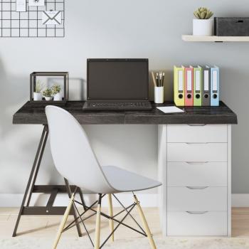 Tablero de mesa madera roble tratada gris oscuro 120x60x6 cm