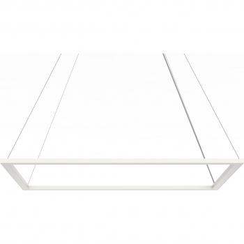 Lámpara de suelo Lumicom con tira LED 58W/m, 3000K, metal blanco, 60x90cm