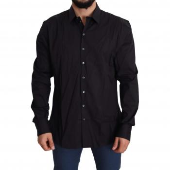 Dolce & Gabbana Black Cotton Stretch Dress SICILIA Shirt - IT38 | XS