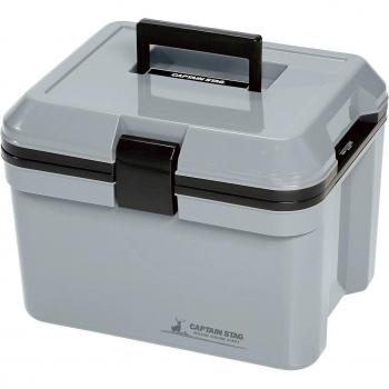 Nevera portátil CAPTAIN STAG de 14 litros con bandolera, color azul y gris, fabricada en Japón