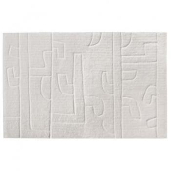Alfombra de lana de Nueva Zelanda con relieve hecha a mano - 160 x 230 cm - 1400g/m2 - Marfil - Coralie