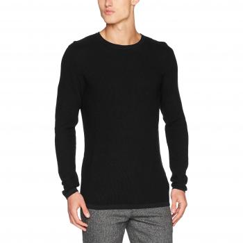 JACK & JONES PREMIUM Jprstory Knit Crew Neck Noos, Suéter para Hombre, Negro