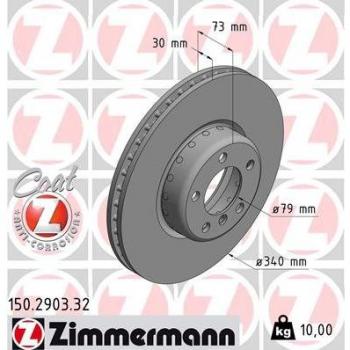 Disco de freno ZIMMERMANN 150.2903.32