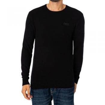 Superdry Men's Essential Slim Fit Crew Neck Jumper - Black - Size XL