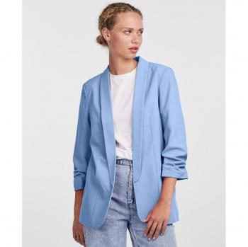 Americana Pieces Boss Azul con Mangas 3/4 y Cuello de Solapa