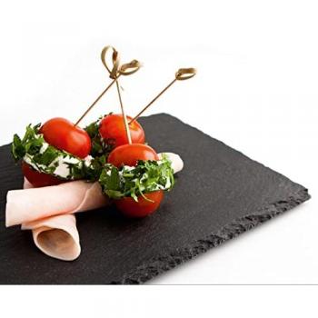 Bandeja de Cerámica Efecto Pizarra Quid Gastro Fun Negro (20 x 13 cm) (12 Unidades)