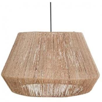 Lámpara colgante boho natural de yute con base de hierro Birau