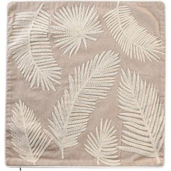 Funda de cojín DKD Home Decor Hojas Marrón 50 x 1 x 50 cm