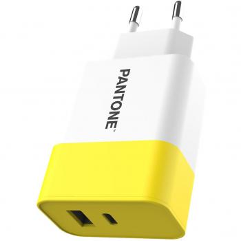 Cargador de dispositivo móvil Celly Charger Red Pantone 20W USBA USBC Amar PT-PDAC02Y