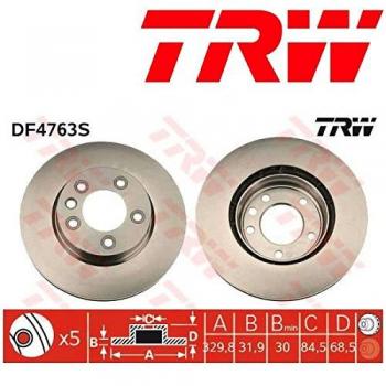 TRW DF4763S Rotores de Discos de Frenos