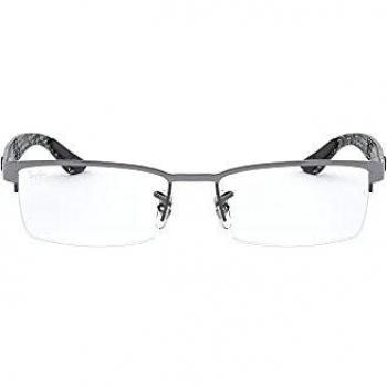 Ray-Ban 0Rx8412 Monturas de Gafas, Gunmetal Top on Grey, 52 para Hombre