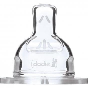 DODIE Sensation+ Tetinas de Silicona Cuello Ancho 0-6 Meses Flujo Medio Pack de 2