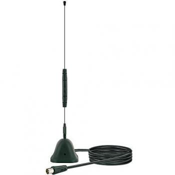 Antena Activa Schwaiger DVB-T/T2 de Varilla para Interior y Exterior, Amplificación 22 dB, Base Magnética y Filtro LTE