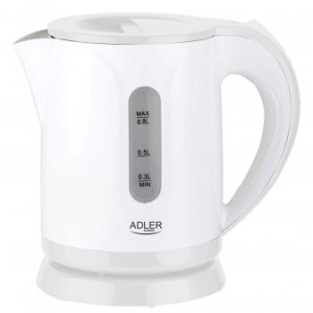 Hervidor de agua Adler AD 1371W, plástico, capacidad 0.8L, potencia 850W