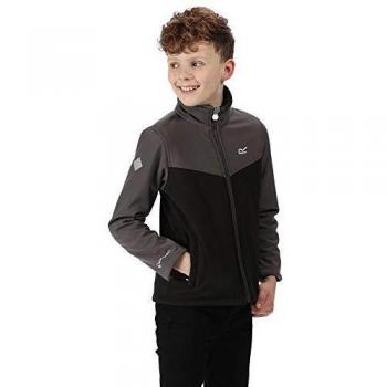 Regatta Rivendale - Chaqueta de softshell unisex para niños, Unisex niños, RKL084 699C05, Imán/negro., Size: 5-6