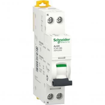 Miniature Circuit Breaker Acti 9 IC40A 1PN B 6A 4500A/6kA