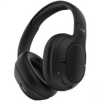 Belkin SoundForm Isolate - Auriculares Bluetooth Circum-Aurales con Cancelación de Ruido Activa, Micrófono, USB-C y Jack 3.5mm, Negro