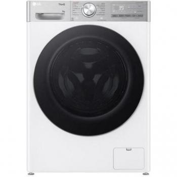 Lavadora LG F4R9009TPWC 9kg AI DD, Clase A-40%, 1400 rpm, TurboWash, Vapore - Blanca