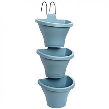 Elho Corsica Vertical Forest Macetero, Azul, 24 cm