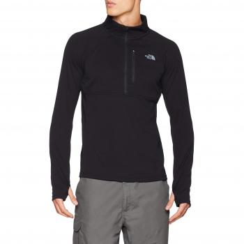 The North Face M Zip Camisa de Manga Larga con Cremallera de 1/4 Ambition, Hombre, TNF Black, S