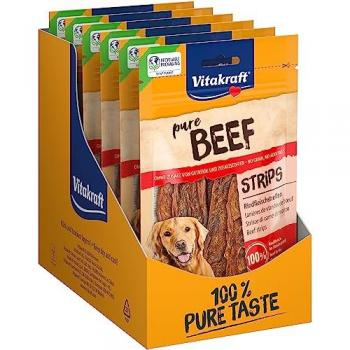 VITAKRAFT - Pure Snack 100% natural para perros sabor ternera (Pack de 10x80g)