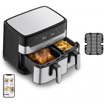 Tefal Dual Easy Fry & Grill EY905D 8.3L 2700W Stainless Steel Hot Air Fryer