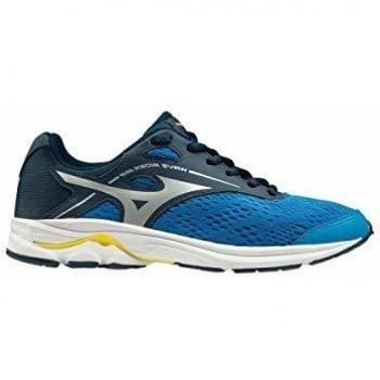 Mizuno Wave Rider 23 Jr, Zapatillas de Running Unisex niños, Azul Campanula Plata Vestido Blues 3, 35 EU