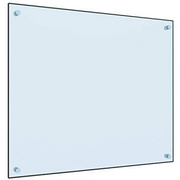 vidaXL Protector Salpicaduras Cocina Vidrio Templado Blanco 70x60cm Utensilios Herramientas Accesorios Protección Grasa al Cocinar Fiable Práctico
