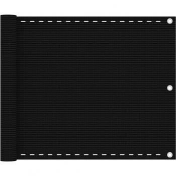 Toldo para balcón HDPE 75x600 cm color negro