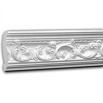 Cornisa Decorativa de Estuco Rococó Barroco Blanca 2 m - Profhome