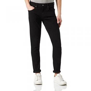 Pepe Jeans Finsbury Skinny Jeans para Hombre en Color Negro, Tiro Bajo, 29W / 32L