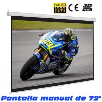 Pantalla de proyeccion manual de 140 x 105cm , Luxscreen 72 pulgadas