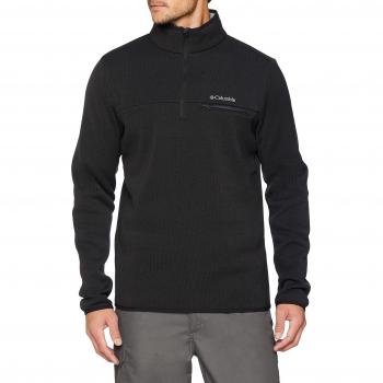 Columbia Terpin Point III Half Zip Forro Polar con Media Cremallera, Hombre, Negro, Talla M