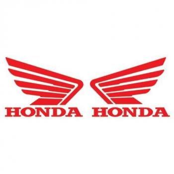 Honda Calcomanías de alas por par, color rojo 14 cm.