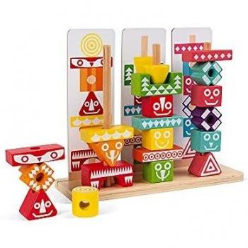 Conjunto de Apilamiento Educativo Totem de 52 Piezas - Janod Edutotem