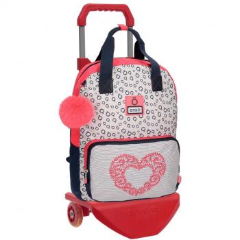 Enso Heart Mochila con Carro Multicolor 30x40x13 cms Poliéster 15.6L