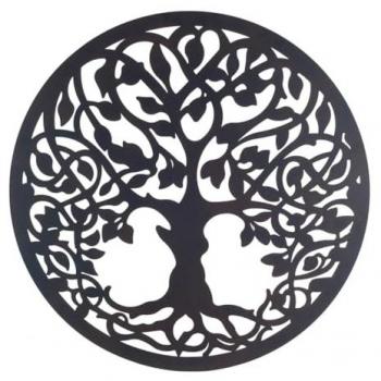 Aplique de Pared Étnico Árbol de la Vida en Metal 1x50x50cm Signes Grimalt