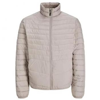 Jack & Jones State Packable Puffer Jacket with Stand Collar - Men's Beige - XXL