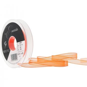 Cinta de tela supertransparente Berisfords de 10 mm x 25 m, color naranja