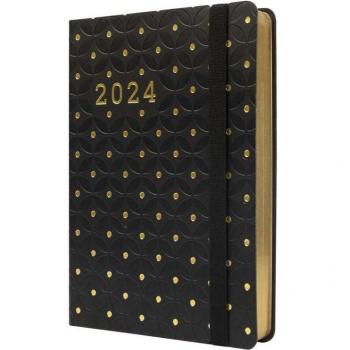 Finocam Joy F4 2024 Agenda Encuadernada Flexi Día Página Dotts Multicolor Multilingüe 118x168mm Enero-Diciembre (12 Meses)