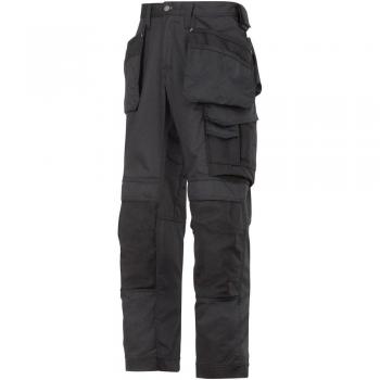 Pantalones largos de trabajo Snickers Workwear CoolTwill con bolsillos flotantes 3211 en color negro, talla 052