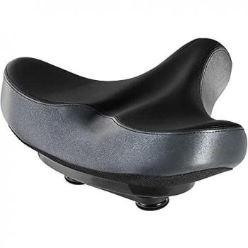 Sillín de Bicicleta Ancho Impermeable Acolchado con Cojín Suave, Ajuste Universal Cómodo Asiento de Bicicleta