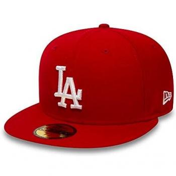New Era MLB Basic LA Dodgers 59Fifty Fitted Gorra, Rojo, 7.25 para Hombre