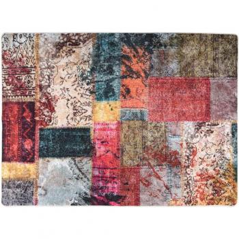 Alfombra lavable antideslizante patchwork multicolor 150x230 cm