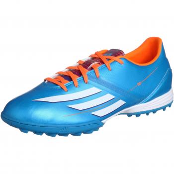 F10 TRX TF Football Trainers Solar Blue/Running White/Solar Zest - size 8