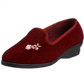 Lotus 3238 - Zapatillas de casa para mujer, color rojo, talla 35.5
