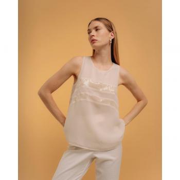 Blusa Niza Sin Manga con Detalle de Lentejuela