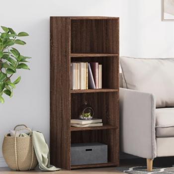 Aparador alto de madera de ingeniería marrón roble 45x41x124 cm