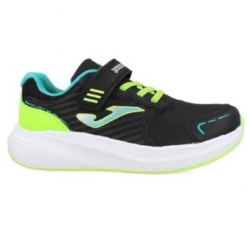 Zapatillas deportivas Joma Fury Jr 2401 negro turquesa para niño de piel vegana
